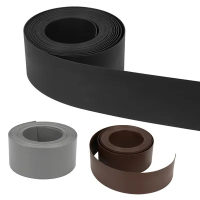 Produktbild von SWANEW Rasenkante Kies Beeteinfassung Mähkante Beetumrandung Rasenband Oberkante Gartenwegen Gartenumrandung Rasenbegrenzung Grau 1000x14cm