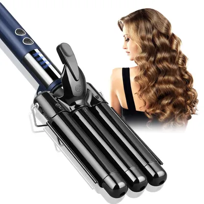 Produktbild von CkeyiN Lockenstab 3 Fässer,25mm Welleneisen für Haare,Beach Waves Lockenstäb,locken 140℃-200℃ beachwaves lockengerät,welleneisen für kurze haare