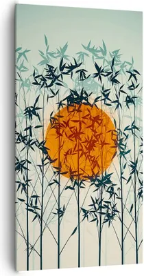 Produktbild von Bild auf Leinwand - Leinwandbild - Einteilig - Westen Sonne Gras - 65x120cm - Wand Bild - Wanddeko - Wandbilder - Leinwanddruck - Bilder - Wanddekoration - Leinwand bilder - Wandbild - PA65x120-5104