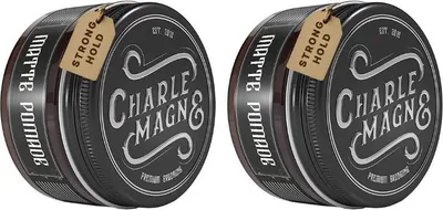 Produktbild von Charlemagne Matte Pomade – Leder – starker Halt – 2er-Pack