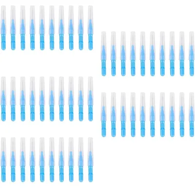 Image de Brosses interdentaires bleues, boîte de 50, pour le nettoyage des espaces interdentaires