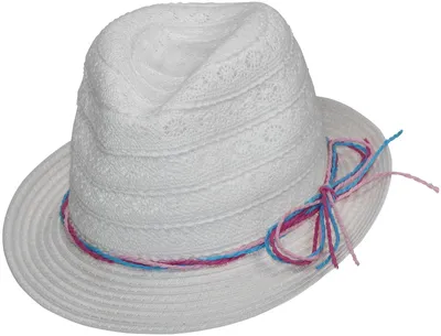Produktbild von Trilbyhut für Mädchen Kinder Sonnenhut Strohhut, Weiss, 52