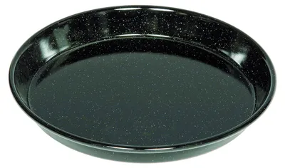 Pizza- und Backform Emaille 28 cm schwarz induktionsgeeignet