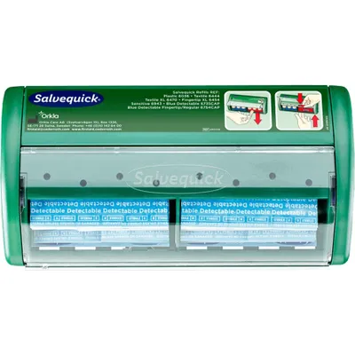 Produktbild von CEDERROTH Salvequick Pflasterspender mit blauen Pflastern