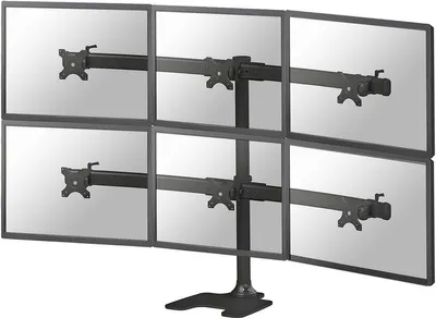 Produktbild von Neomounts FPMA-D700DD6 - Aufstellung - für 6 LCD-Displays - Schwarz - Bildschirmgröße: 25.4-68.6 cm (10"-27")