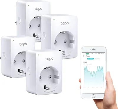 Produktbild von Tapo TP-Link Smart WLAN Steckdose P110 mit Energieverbrauchsmesser, Smart Home Alexa Steckdose, funktioniert mit Alexa, Google Home, Sprachsteuerung