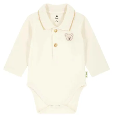 Produktbild von Steiff Body langarm EU Größe 50 eggnog, Baby-Body, langarm Body-Anzug für Babys,