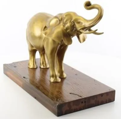 Produktbild von Casa Padrino Luxus Bronze Skulptur Elefant Gold / Braun 47 x 24 x H. 35,3 cm - Bronzefigur - Dekofigur - Deko Accessoires - Luxus Kollektion