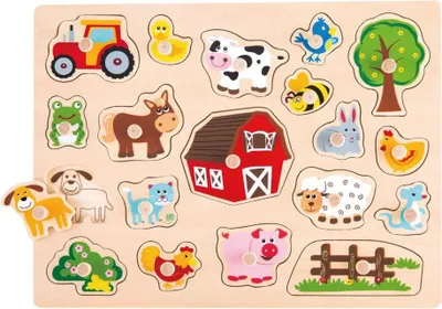 Obrázok produktu pre Lelin Vzdelávacie puzzle - Farma s traktorom veľké