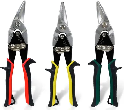 Produktbild von CCLIFE Blechscheren Set 250mm Linker Rechter und Gerader Schnitt 3tlg