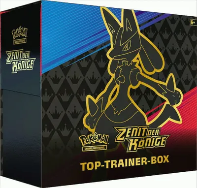 Produktbild von Pokémon-Sammelkartenspiel: Top-Trainer-Box Zenit der Könige (10 Boosterpacks & Premium-Zubehör)