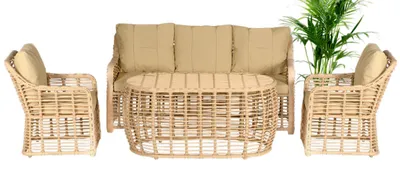 Produktbild von Gartenmöbel Sofagarnitur Tisch Sofa Sessel Veranda Sitzgruppen Moderne Lux Neu