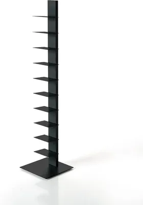 Produktbild von BBB Italia - Sapiens - Bücherturm freistehend 152cm schwarz – platzsparendes Bücherregal für modernes Wohnen