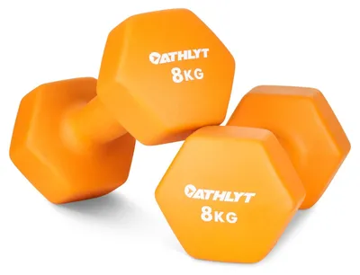 Productafbeelding van Halters - Neopreen - Hexagonaal - 8 kg - Antislip gewichten - Dumbbells