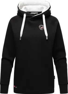 Produktbild von Marikoo Airii Damen Hoodie Kapuzensweatjacke Kapuzenjacke Sweater Schwarz Gr. 40 - L