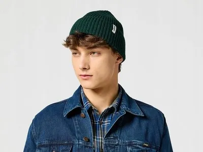 Obrázek produktu pro Wrangler | Pánská čepice Sign Off, klasický design, logo, pletená zimní čepice, univerzální velikost