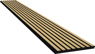 Produktbild von SAT Akustikpaneel Wandpaneel 32 x 260 cm MDF-Lamellen Schallschutz Wandpaneel für Innenräume, Eiche hell