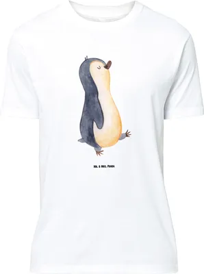 Produktbild von Mr. & Mrs. Panda Größe M T-Shirt Pinguin marschieren - Weiß - Geschenk, Stolz, Schwester, Familie, Herren, Tshirt, Shirt, mit Spruch, Pinguine