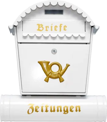 Produktbild von Großer Briefkästen XXL Zeitungsrolle Briefkasten Weiß 1RS