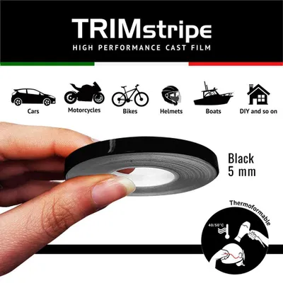 Immagine prodotto di Nastro decorativo adesivo per auto, nero, 5 mm x 10 m