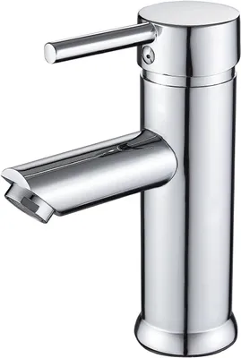 Obrázek produktu pro Páková umyvadlová baterie, chromovaná koupelnová baterie, moderní koupelnová baterie, páková umyvadlová baterie, masivní chromovaná mosaz
