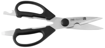 Mehrzweckschere 21 cm, Edelstahl, ABS-Griff, schwarz/grau