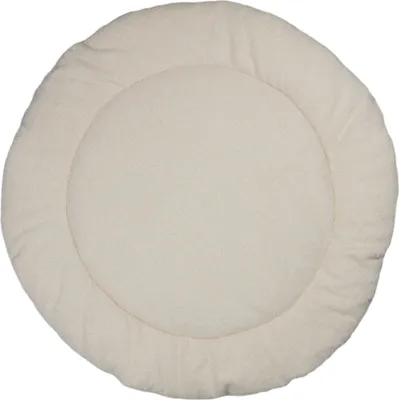 Produktbild von MamaLoes Teddy Bouclé Natur 90 cm rund wendbare Laufstallmatte