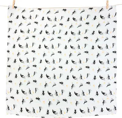 Image de Linges à langer en bambou 120 x 120 cm – Black Fairies