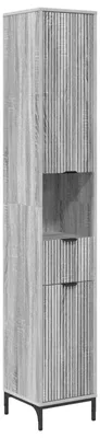 Obrázek produktu pro vidaXL Koupelnová skříňka s úložným prostorem Grey Sonoma 31,5 x 33 x 190 cm
