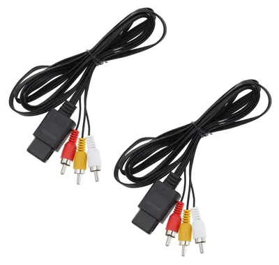Produktbild von EMSea AV Videokabel Ersatzkabel Kompatibel mit Nintendo 64 N64 / Gamecube/SNES AV-Kabel-Ersatzkabel – Menge 2