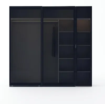 Productafbeelding van Kledingkast, modern, zwart, elegant, kast voor de slaapkamer