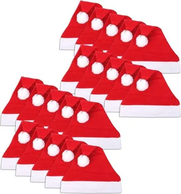 Produktbild von Unyqoos® Weihnachtsmützen 20er Set – 20 Stück Einheitsgröße, ca.