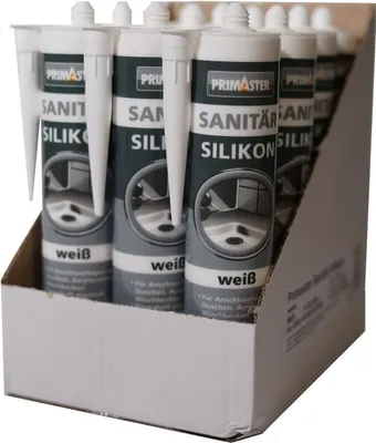 Produktbild von Primaster Sanitär Silikon weiß 310 ml 12 St. Kartonabnahme