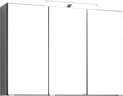 Produktbild von Bologna 3D-Spiegelschrank, graphitgrau, LED-Aufbauleuchte