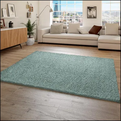 Produktbild von Hochflor Teppich Wohnzimmer Shaggy Langflor Modern Einfarbig Ohne Muster Grösse 140x200 cm