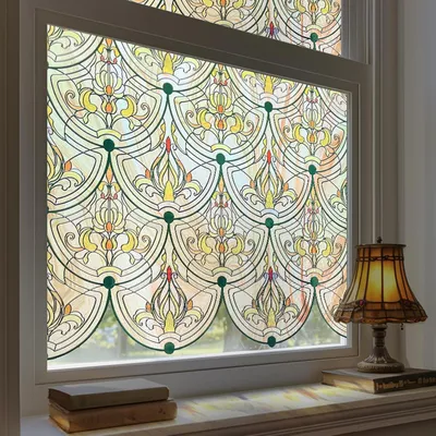Zdjęcie produktu dla Folia Okienna 3D Kolorowe Szkło, Samoprzylepna, Nieprzezroczysta, 44 x 120 cm, do Łazienki