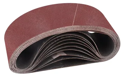 Immagine prodotto di Nastri abrasivi 65x410 mm, grana 100, confezione da 10 pezzi, per levigatrici a nastro