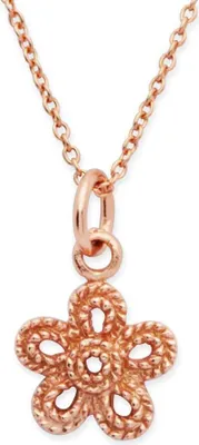Produktbild von Rose vergoldete Unique Silberkette mit Blumenanhänger SN0188