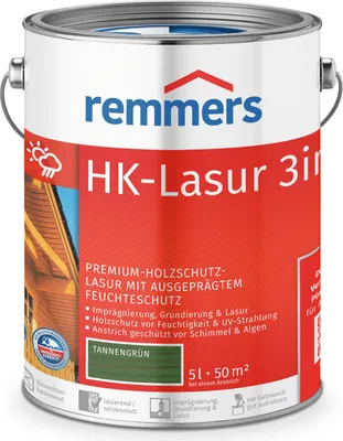 Produktbild von Remmers HK-Lasur 3in1 tannengrün (RC-960) 5 l, Holzlasur aussen