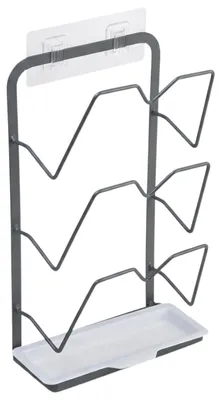 Deckelhalter, selbstklebend, 20x9x32 cm, Pistolengrau