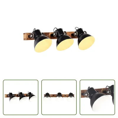 Produktbild von The Living Store Wandlampe Industriestil Schwarz 65x25 cm E27