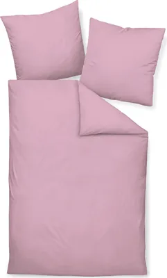 Produktbild von Janine Design Mako-Satin-Bettwäsche-Garnitur 31001 Colors Farbe kreiderosé Größe 155x220 + 80x80