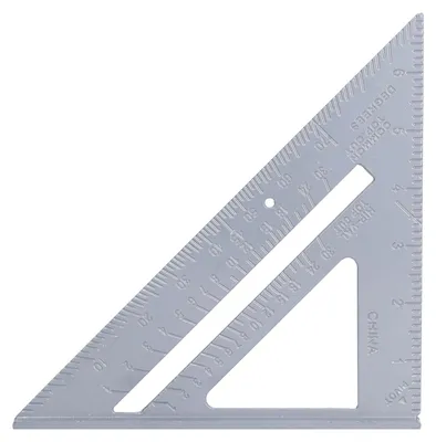 Produktbild von Dreieckslineal aus Aluminiumlegierung, 7 Zoll, 45/90 Grad, verdickte Messwerkzeuge für Handwerk, Holzbearbeitung