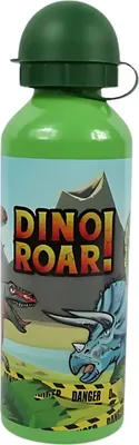 Produktbild von Kinder-Metallflasche DINO ROAR 500 ml grün