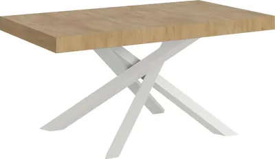 Obrázek produktu pro Rozkládací stůl Volantis 200/304x90 cm, přírodní dub s bílými nohami