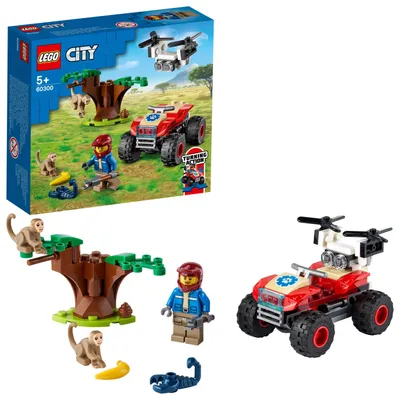 Zdjęcie produktu dla LEGO City Quad ratowników dzikich zwierząt, Zestaw do budowania, 5 lat(a), Plastik, 74 szt., 115 g