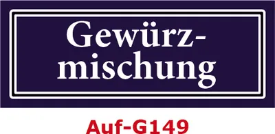 Produktbild von 50 Stück Gewürzaufkleber Gewürzmischung 40x16mm Gewürzetiketten Sticker Lebensmittel (Auf-G149)
