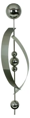 Produktbild von Gartenstecker aus Edelstahl mit fünf Kugeln, 140 cm Höhe, 23 cm Länge, 13 cm Breite