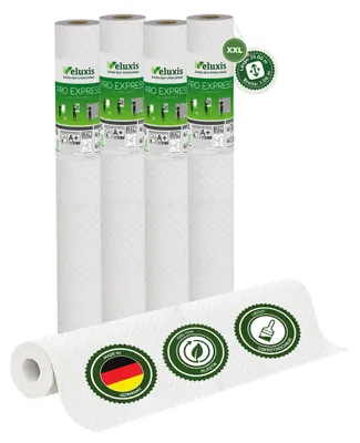 Produktbild von Vliestapete Vliestapete weiß – Renoviervlies Reliefmuster 4er Set, 4 x 25,00 m x 1,06 m, rissüberbrückend, blickdicht, überstreichbar,  Germany – Veluxis
