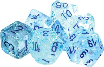 Produktbild von Chessex Mini 7-Würfelset Borealis Icicle/Hellblau
